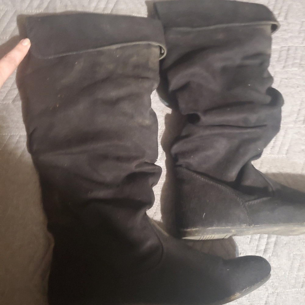 Kohls Knee High Suede Slouch Boots